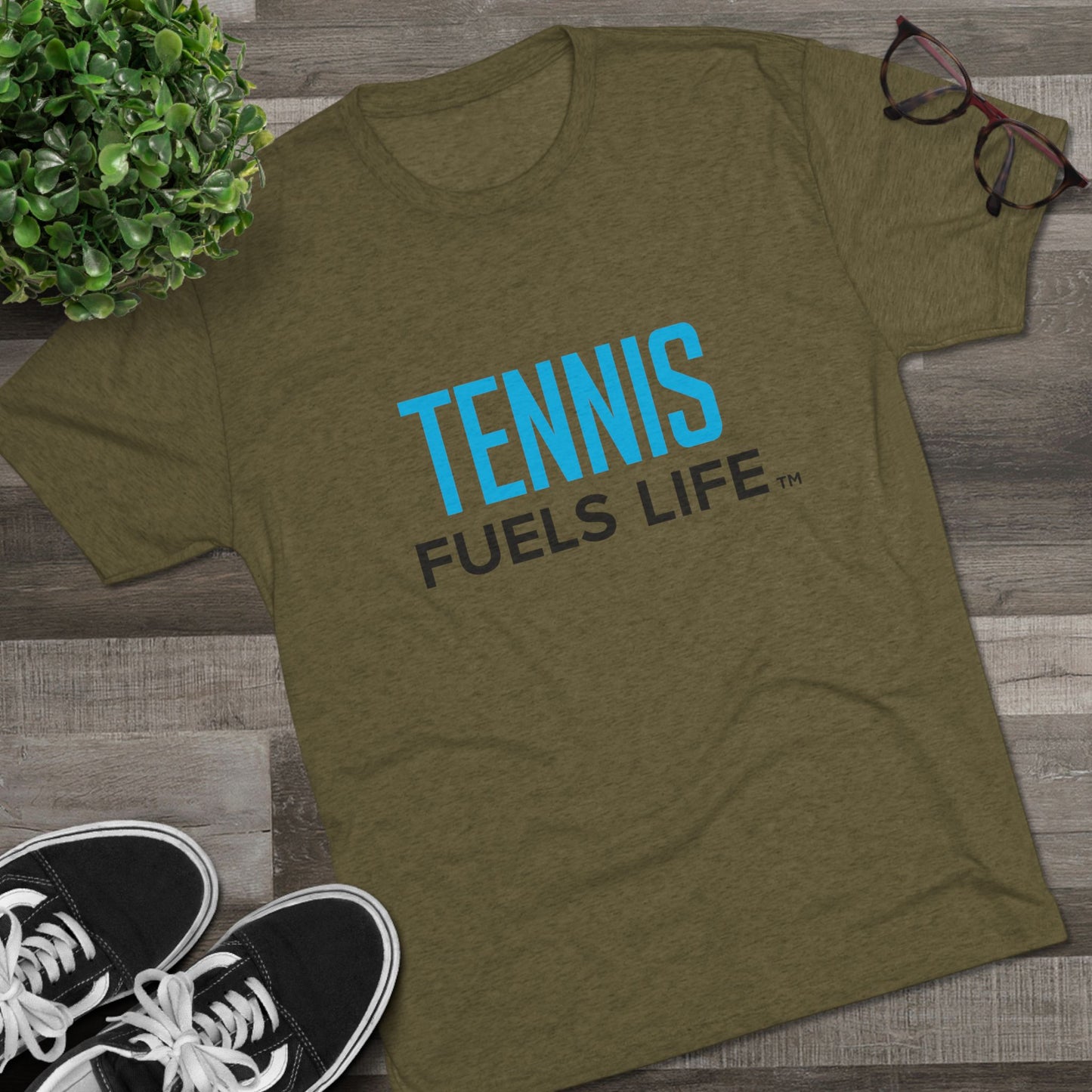 Tennis Fuels Life Unisex Tri-Blend Crew Tee