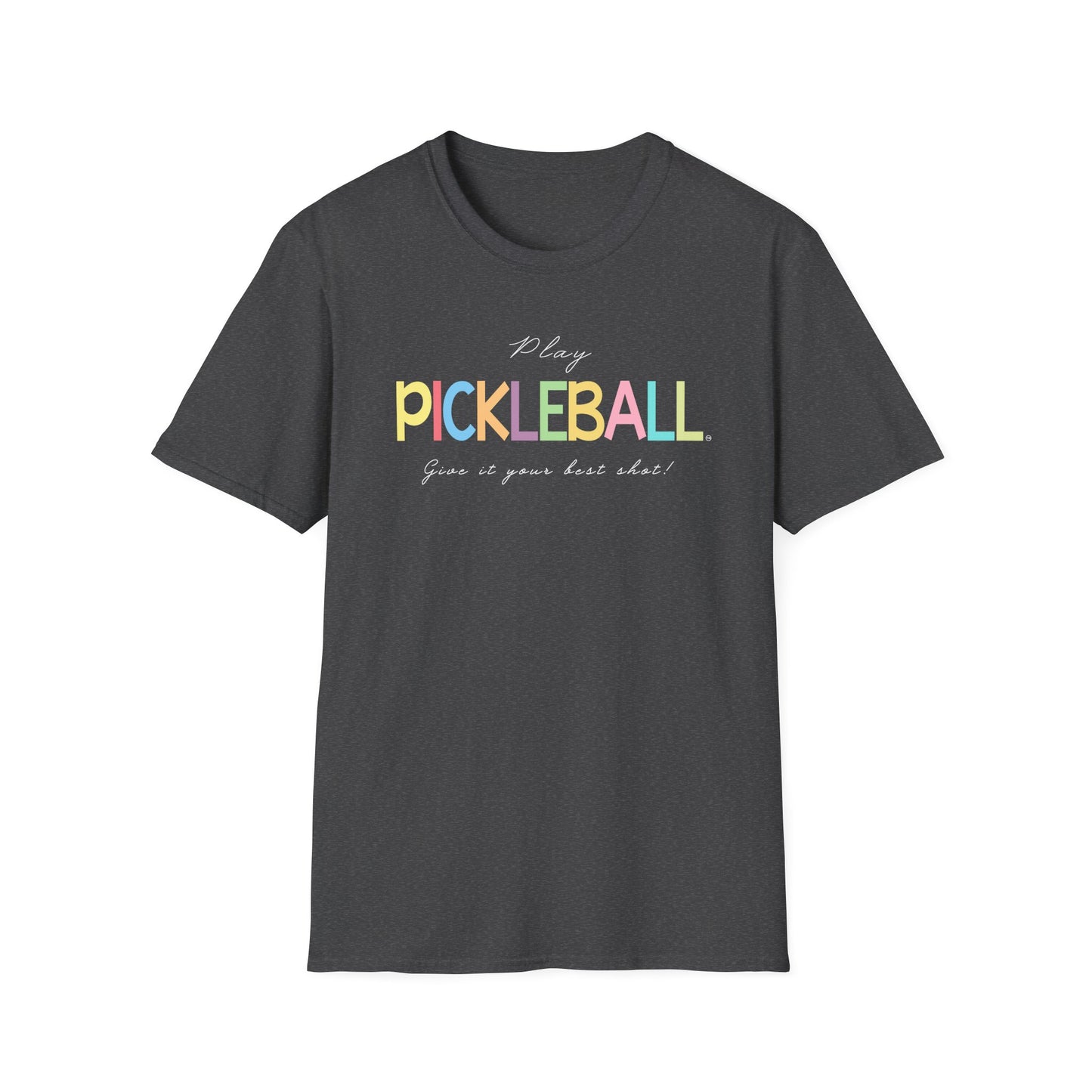 Colorful Pickleball Unisex Softstyle T-Shirt