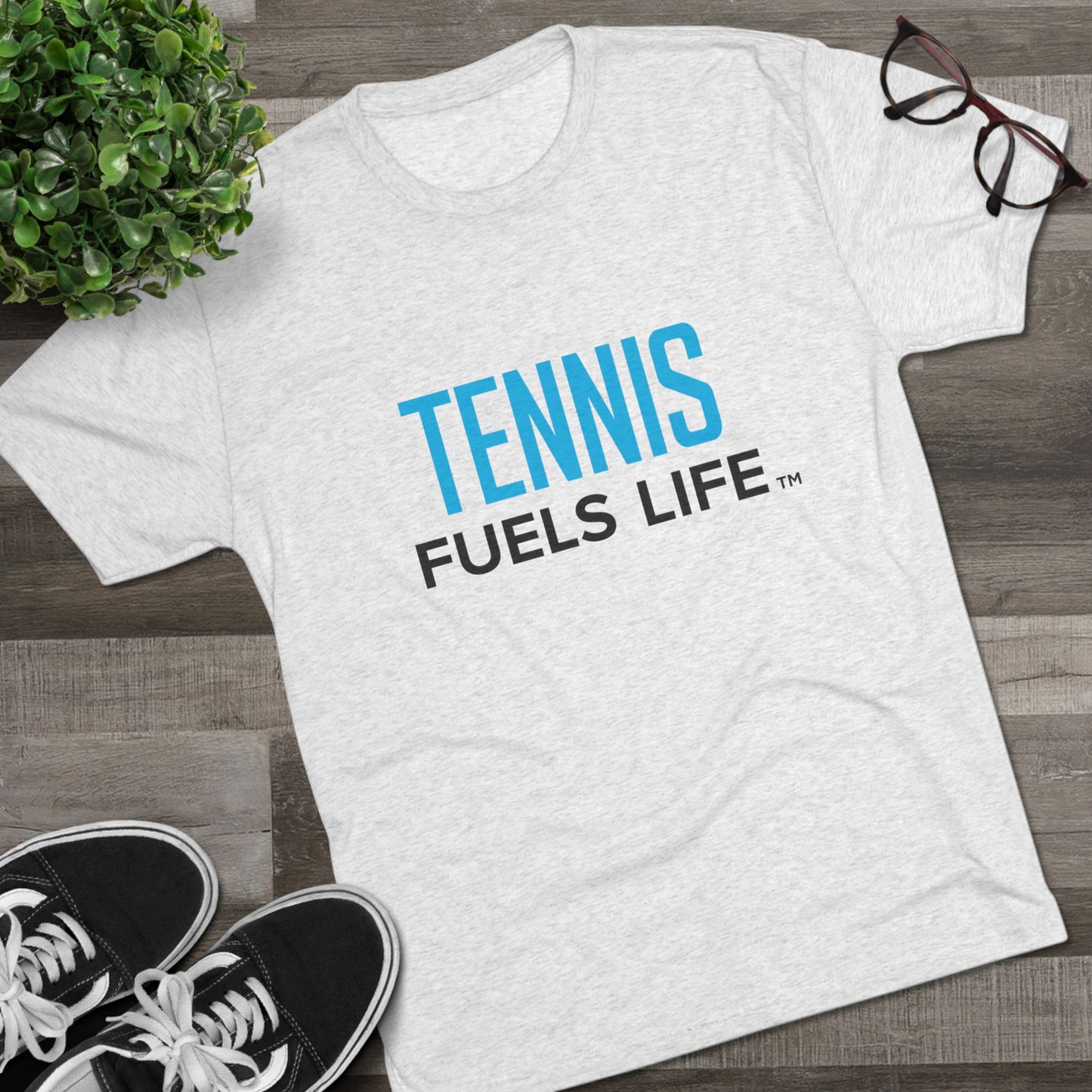 Tennis Fuels Life Unisex Tri-Blend Crew Tee