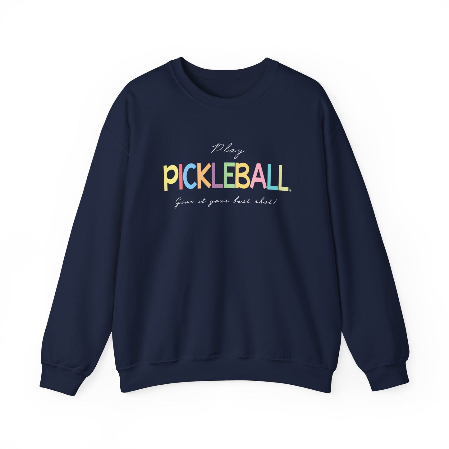 Colorful Pickleball Unisex Heavy Blend™ Crewneck Sweatshirt