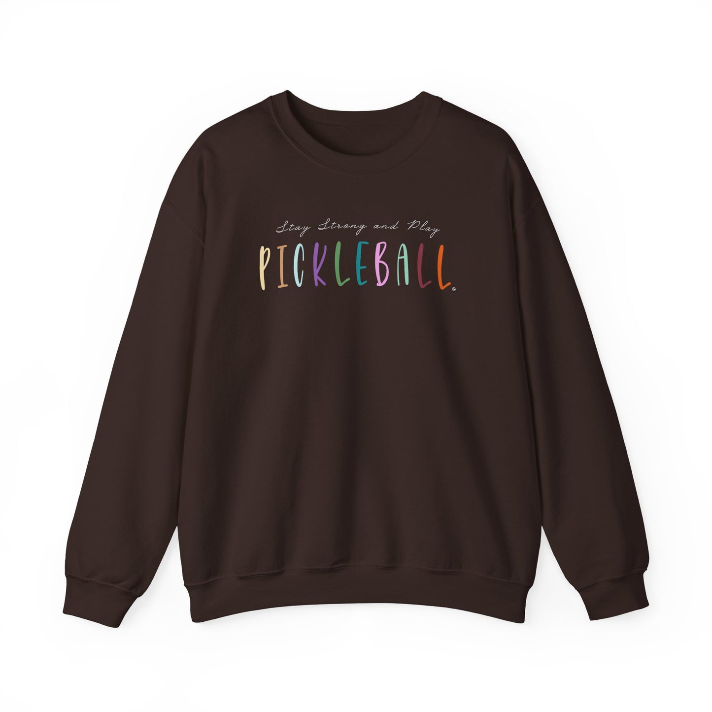Stay Strong & Play Pickleball Unisex Heavy Blend™ Crewneck Sweatshirt