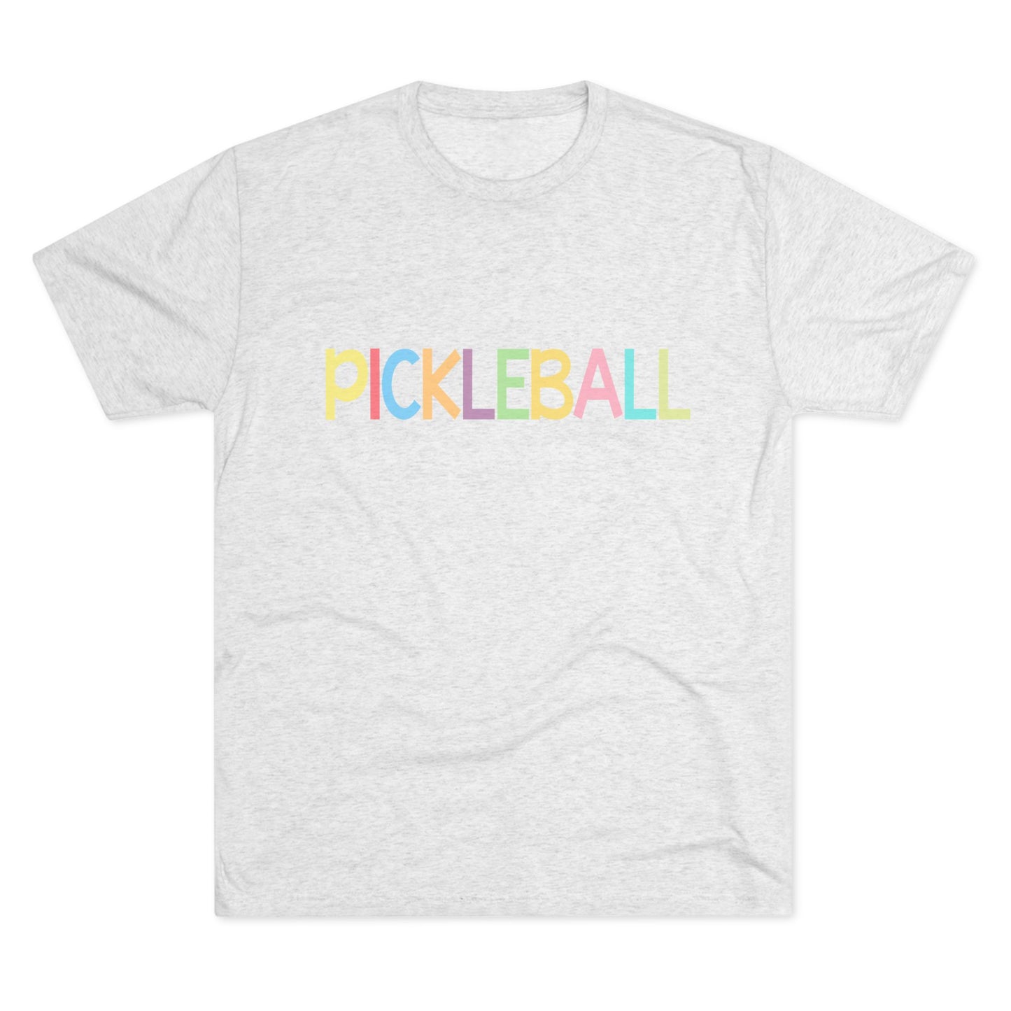 Colorful Pickleball Unisex Tri-Blend Crew Tee