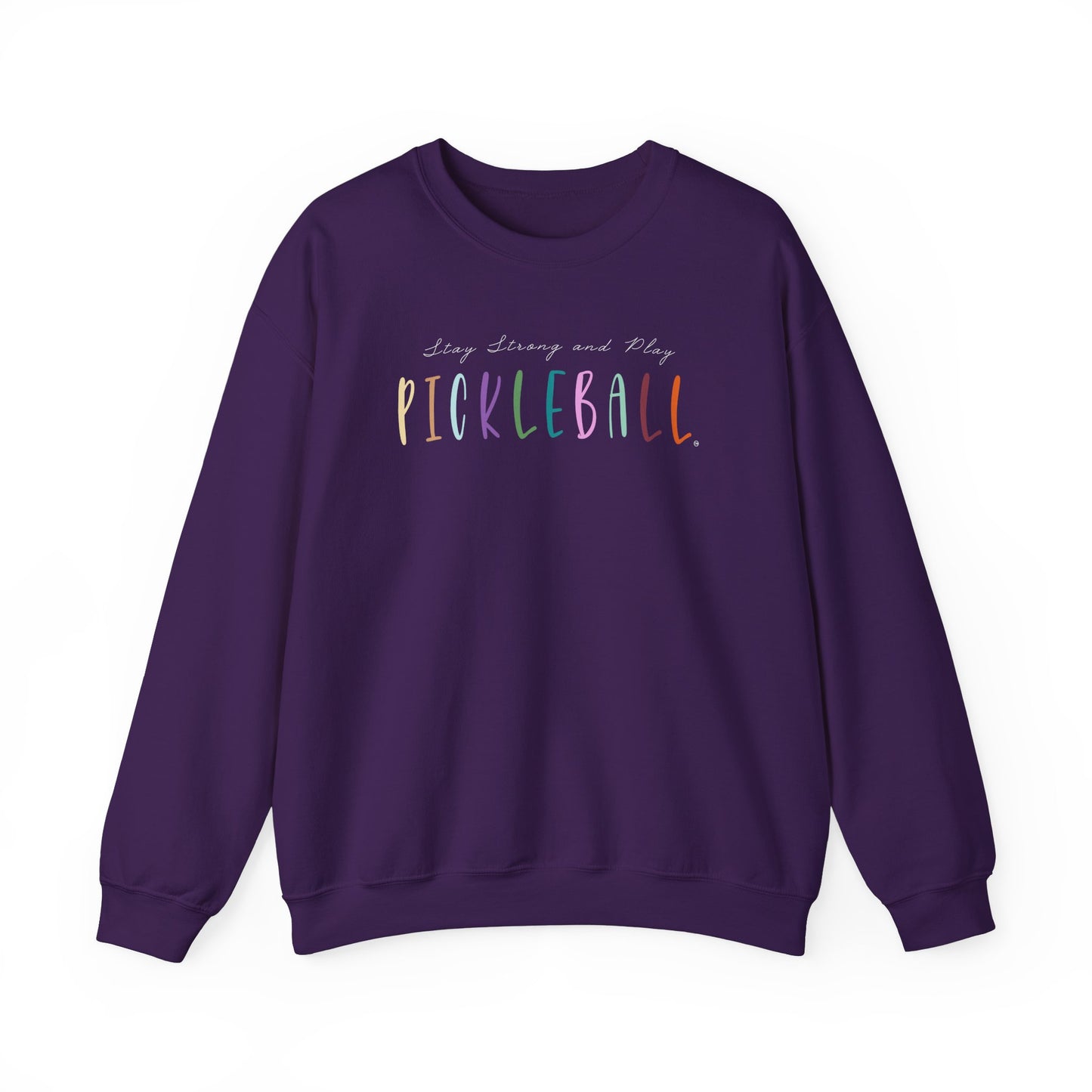 Stay Strong & Play Pickleball Unisex Heavy Blend™ Crewneck Sweatshirt