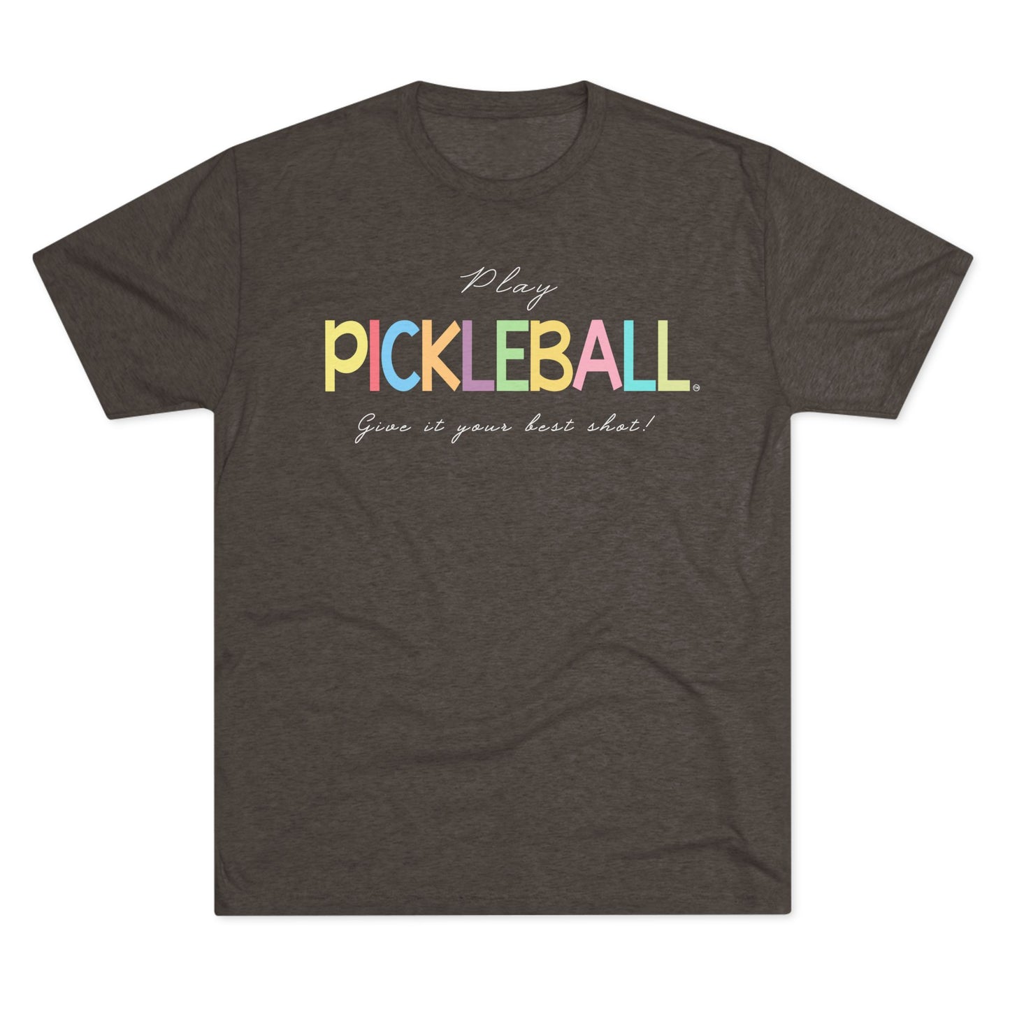 Colorful Pickleball Unisex Tri-Blend Crew Tee
