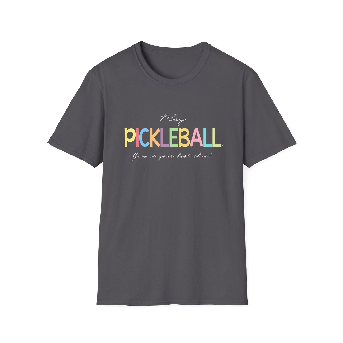 Colorful Pickleball Unisex Softstyle T-Shirt