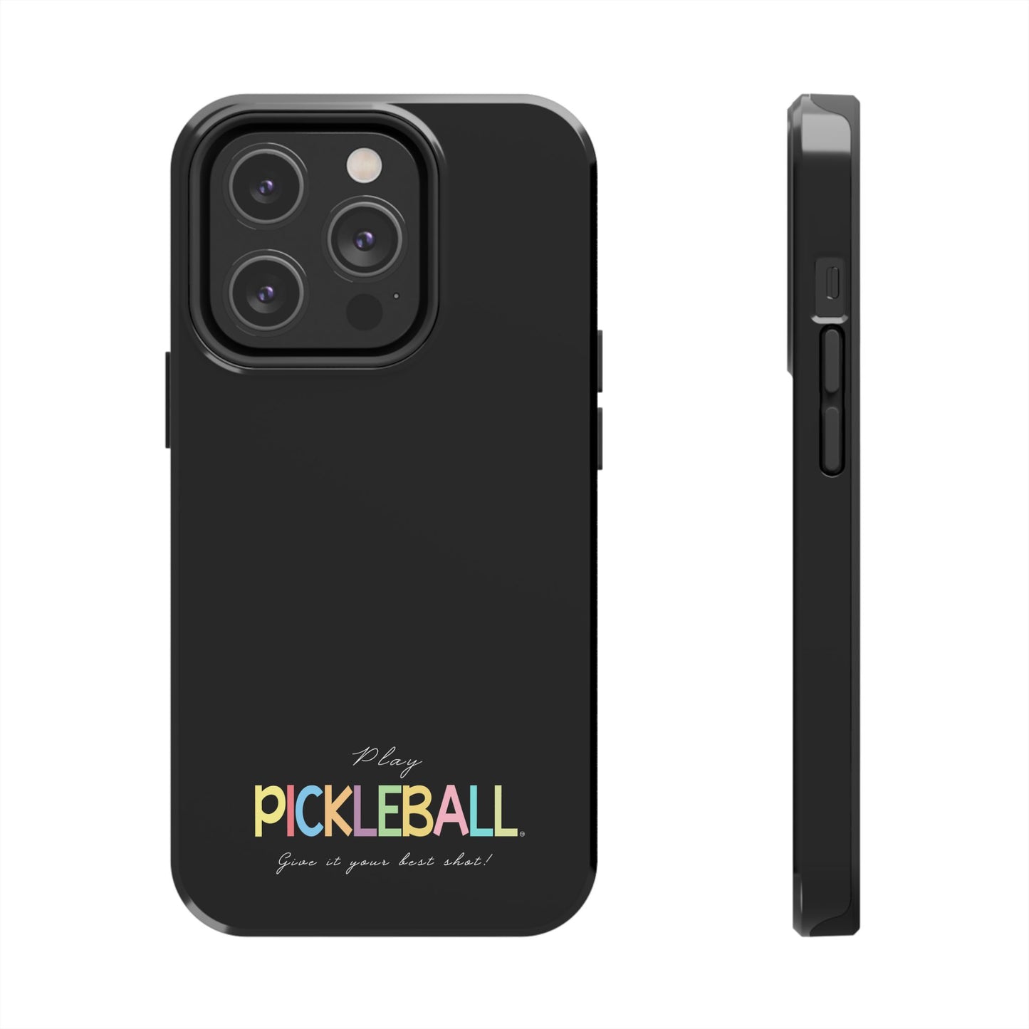 Colorful Pickleball Tough Phone Cases