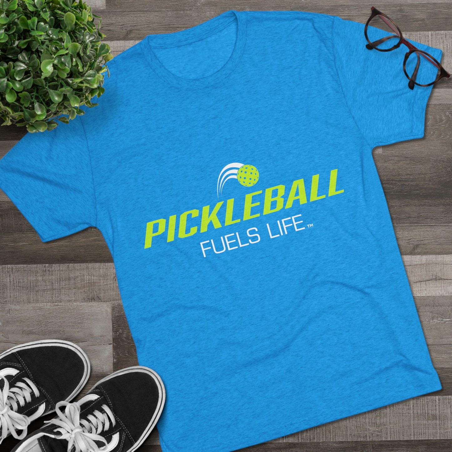 Pickleball Fuels Life Unisex Tri-Blend Crew Tee