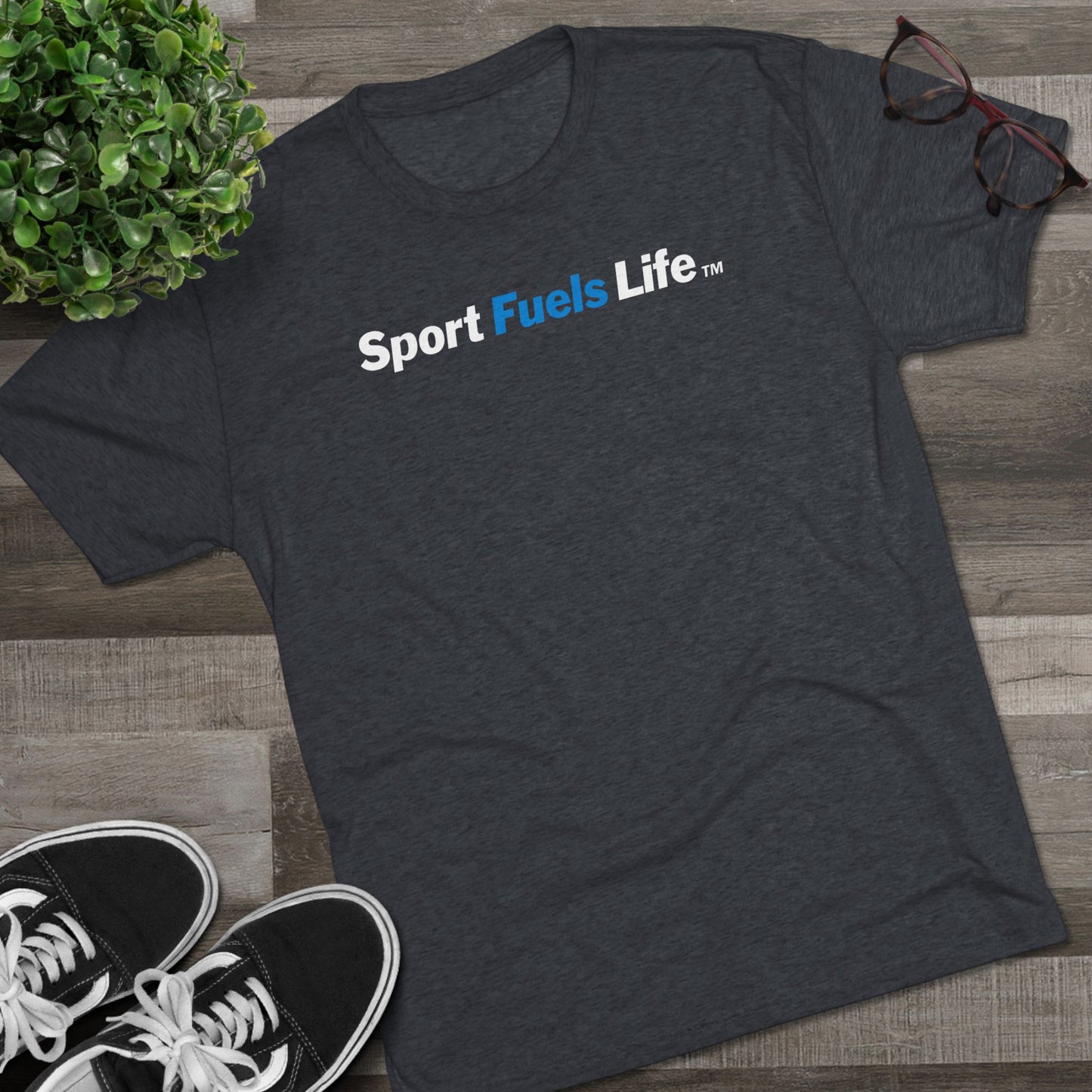 Sport Fuels Life Unisex Tri-Blend Crew Tee