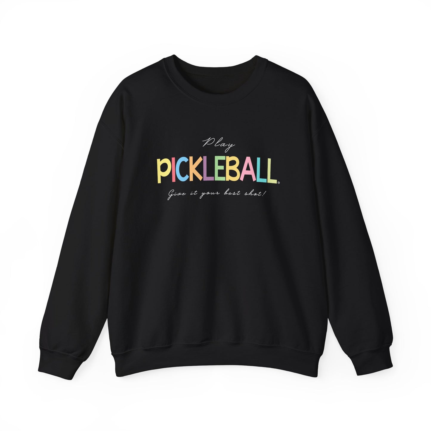 Colorful Pickleball Unisex Heavy Blend™ Crewneck Sweatshirt