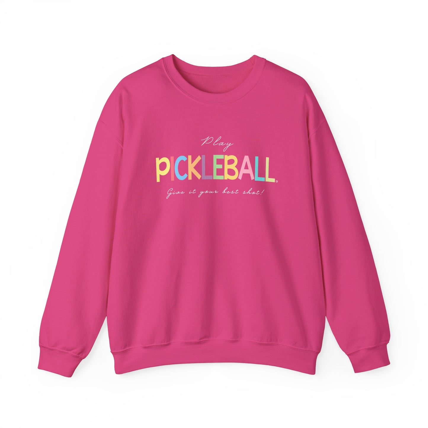 Colorful Pickleball Unisex Heavy Blend™ Crewneck Sweatshirt