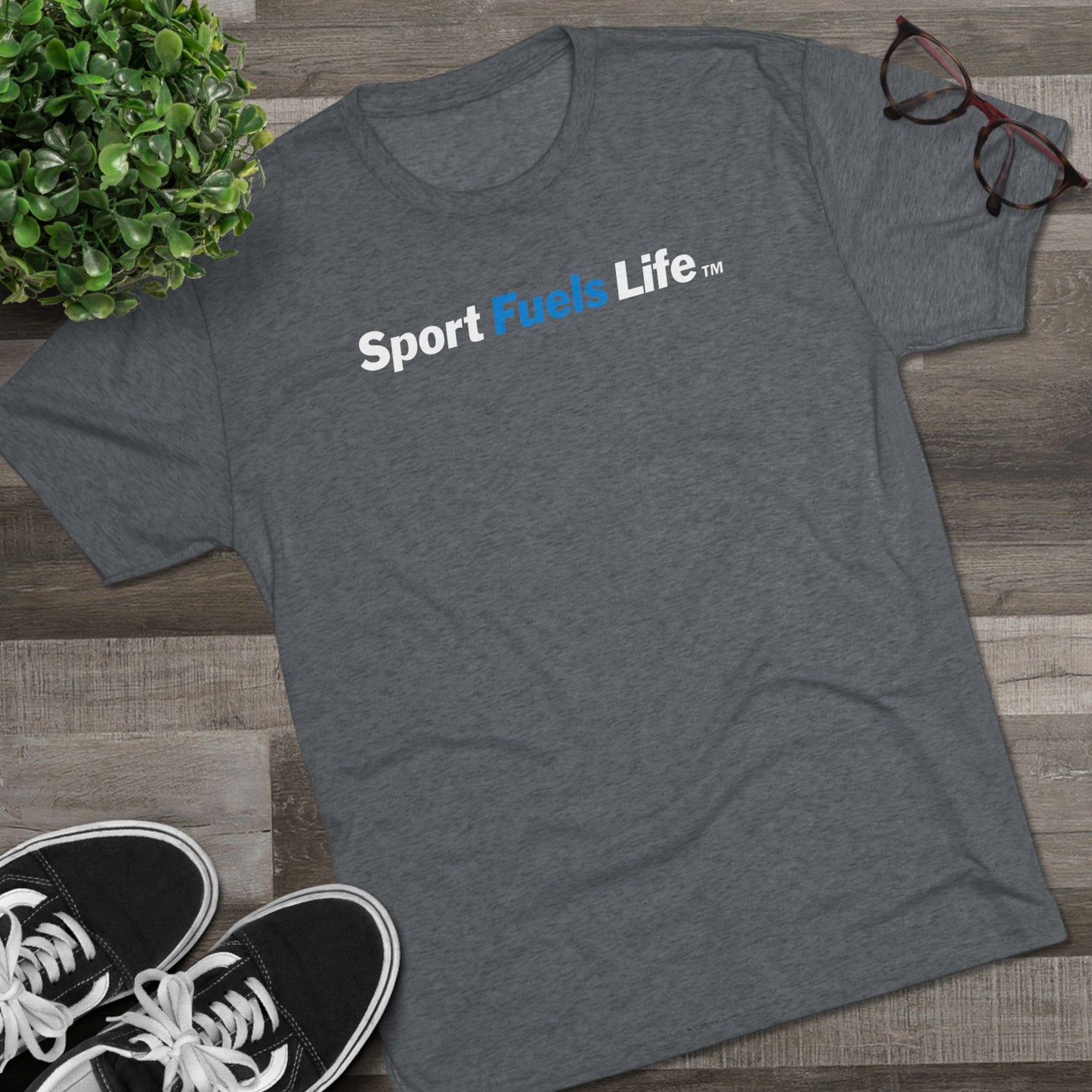 Sport Fuels Life Unisex Tri-Blend Crew Tee