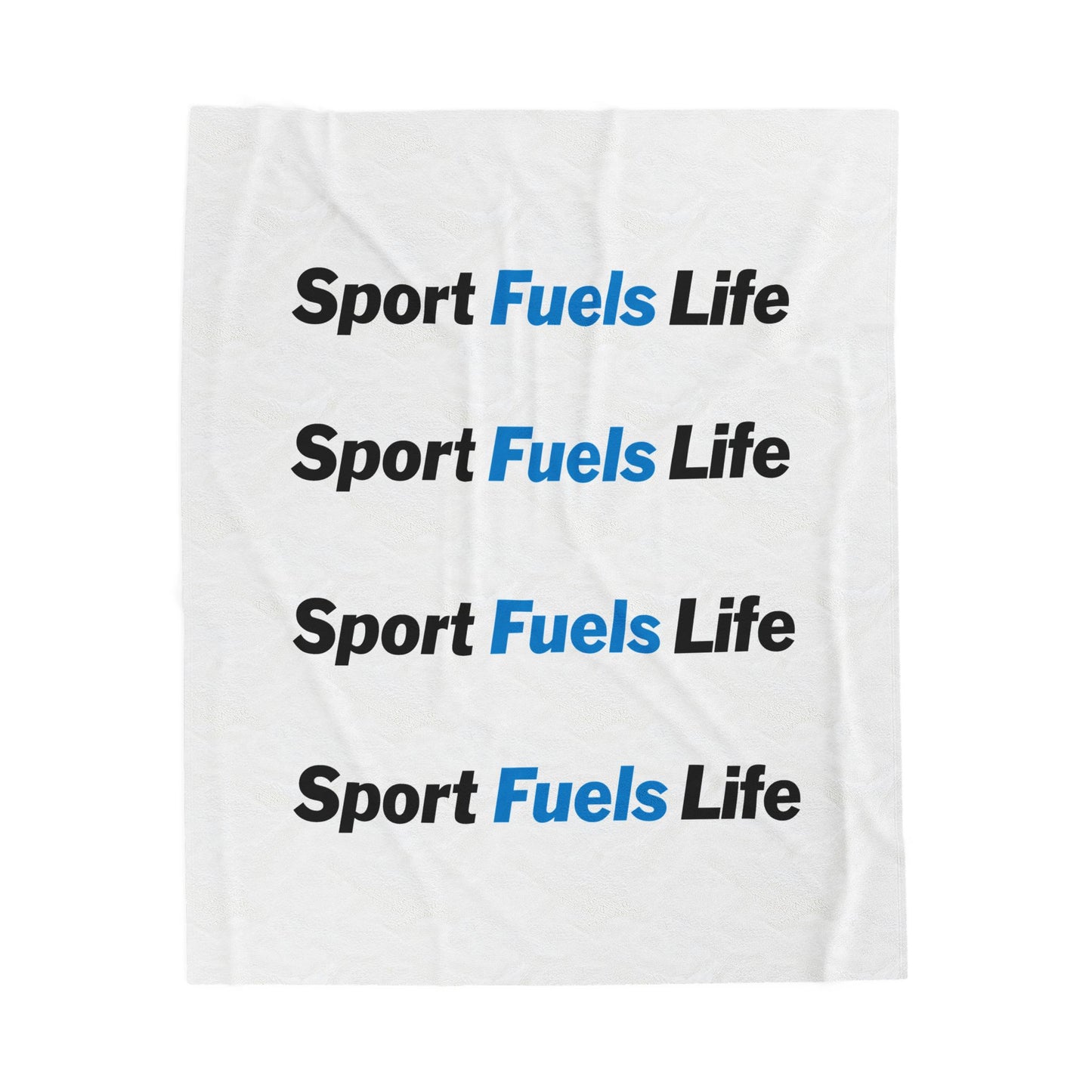 Sport Fuels Life Velveteen Plush Blanket