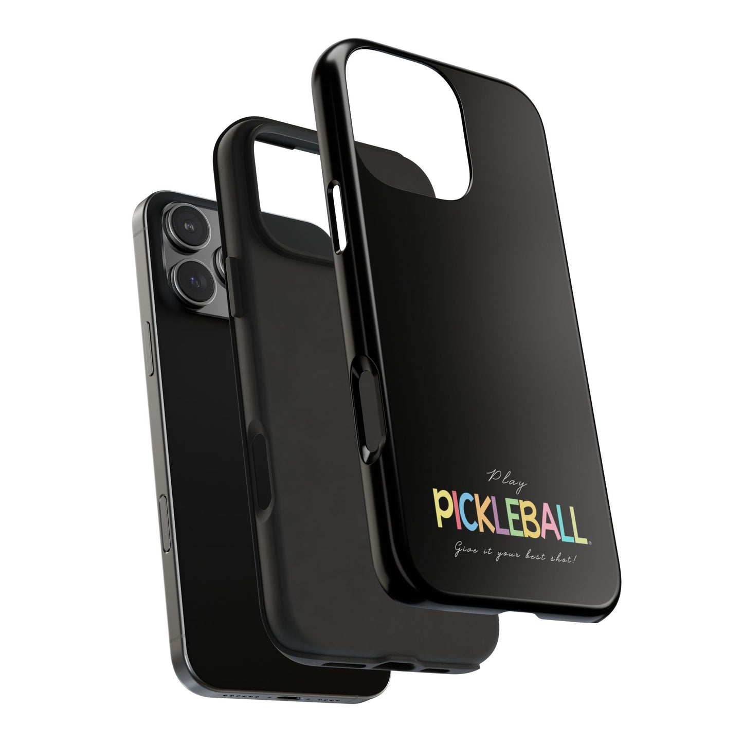 Colorful Pickleball Tough Phone Cases