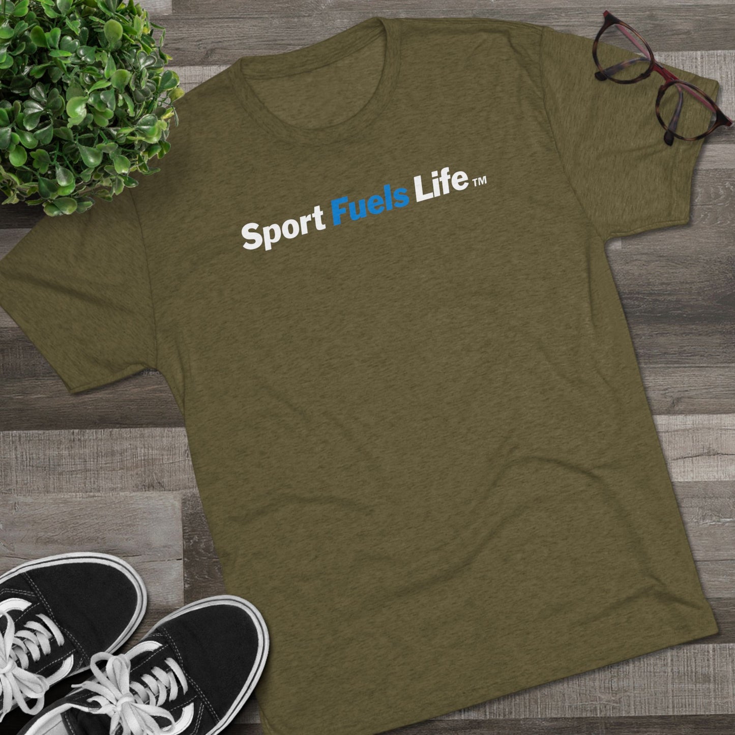 Sport Fuels Life Unisex Tri-Blend Crew Tee