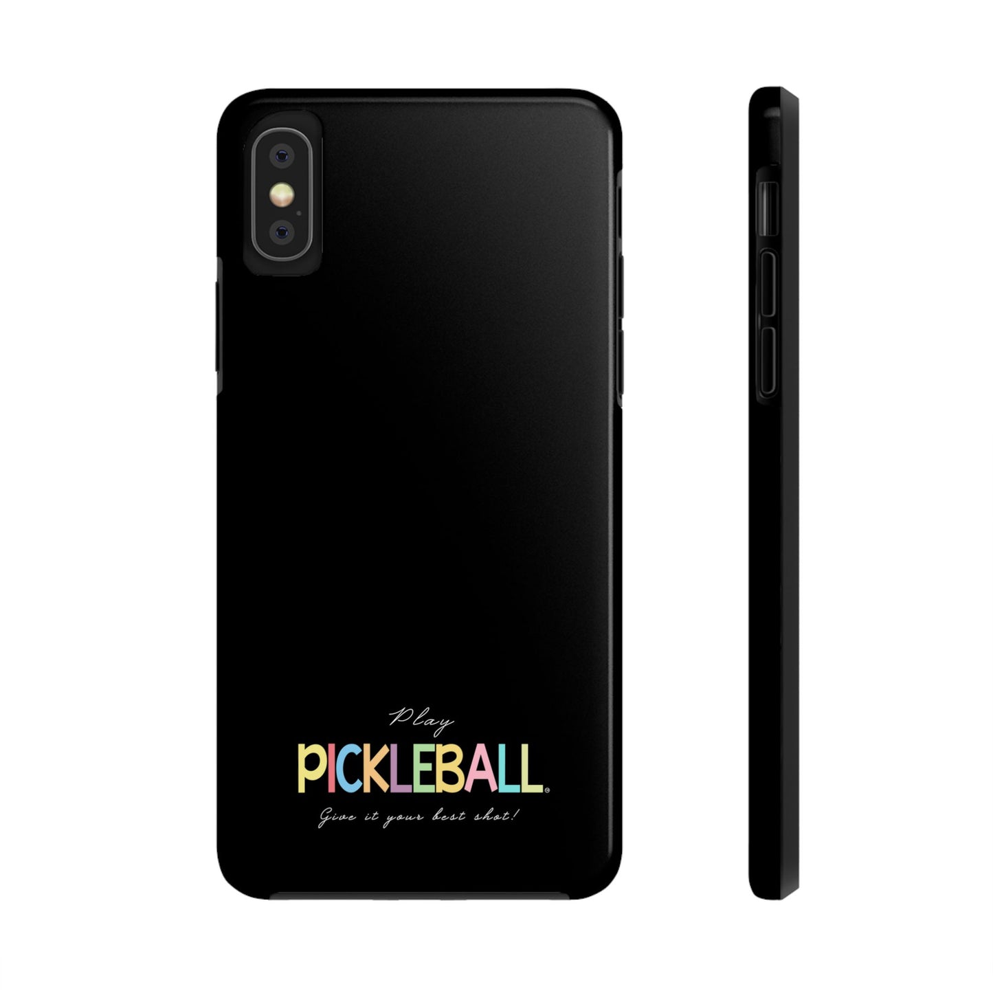 Colorful Pickleball Tough Phone Cases