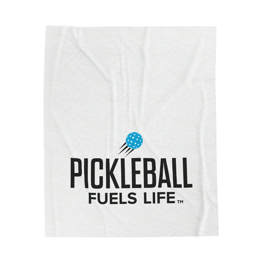 Sleek Pickleball Velveteen Plush Blanket