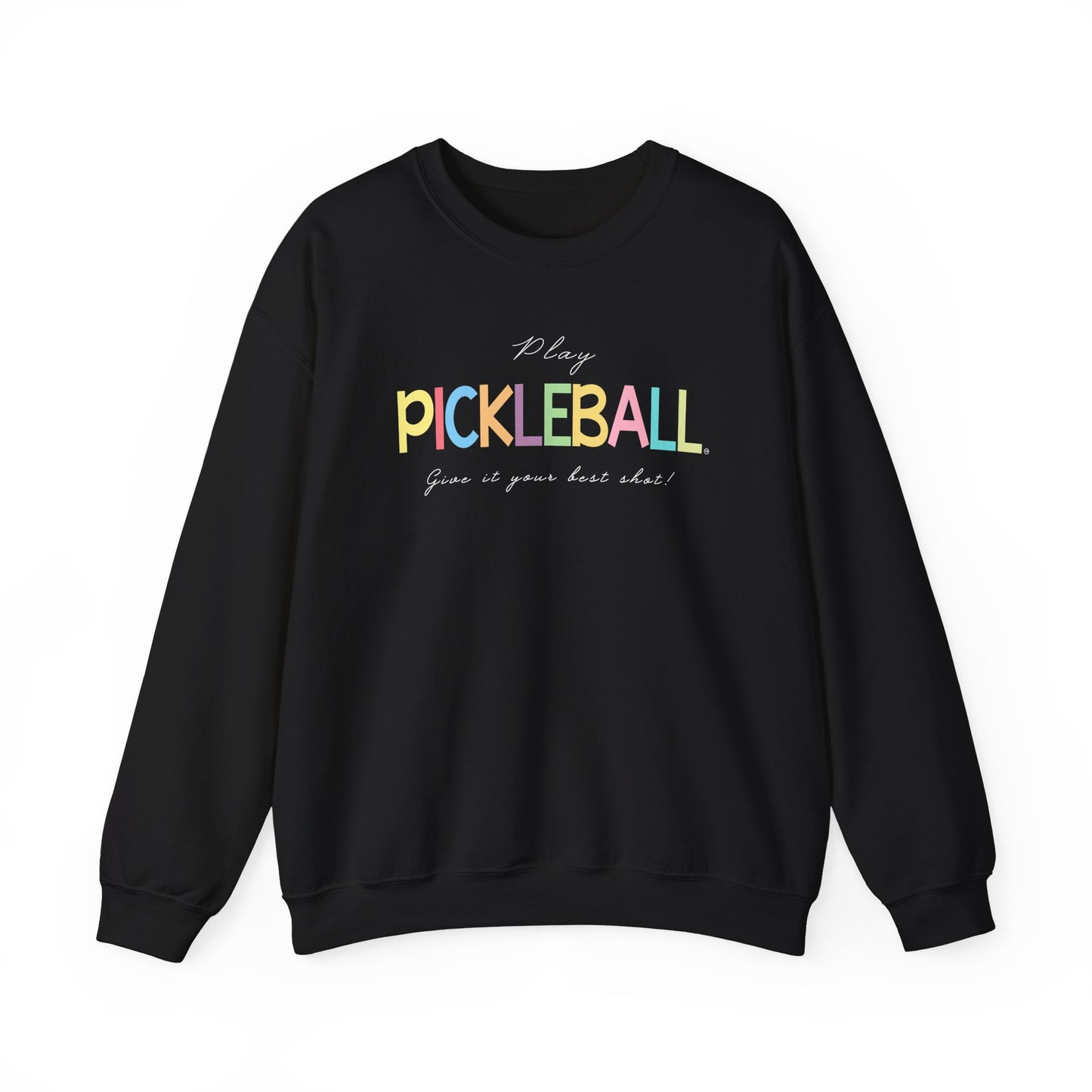 Colorful Pickleball Unisex Heavy Blend™ Crewneck Sweatshirt