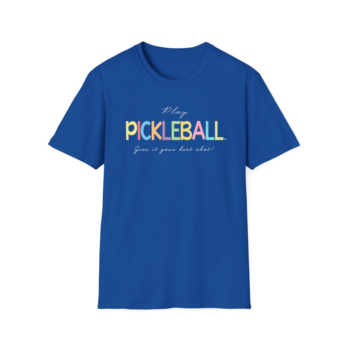 Colorful Pickleball Unisex Softstyle T-Shirt