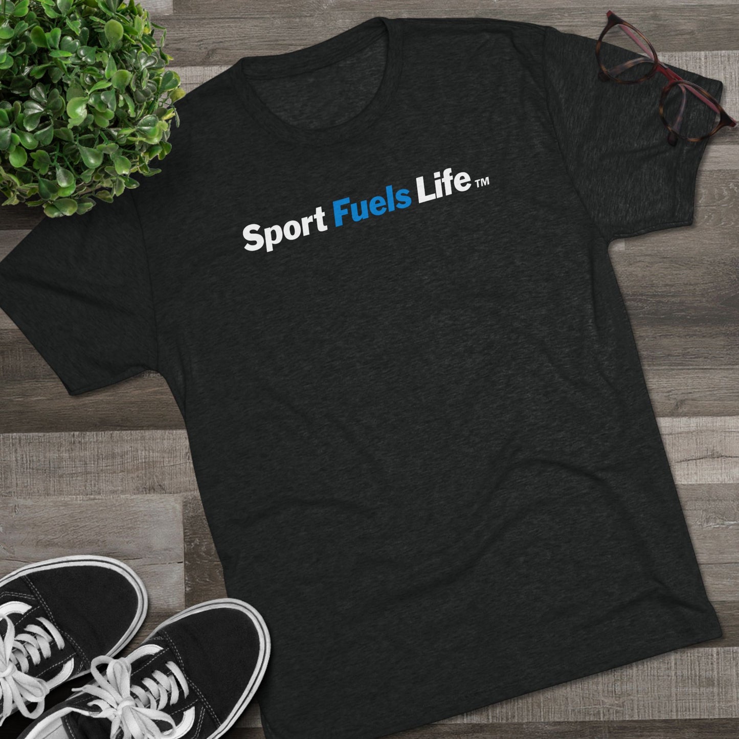 Sport Fuels Life Unisex Tri-Blend Crew Tee
