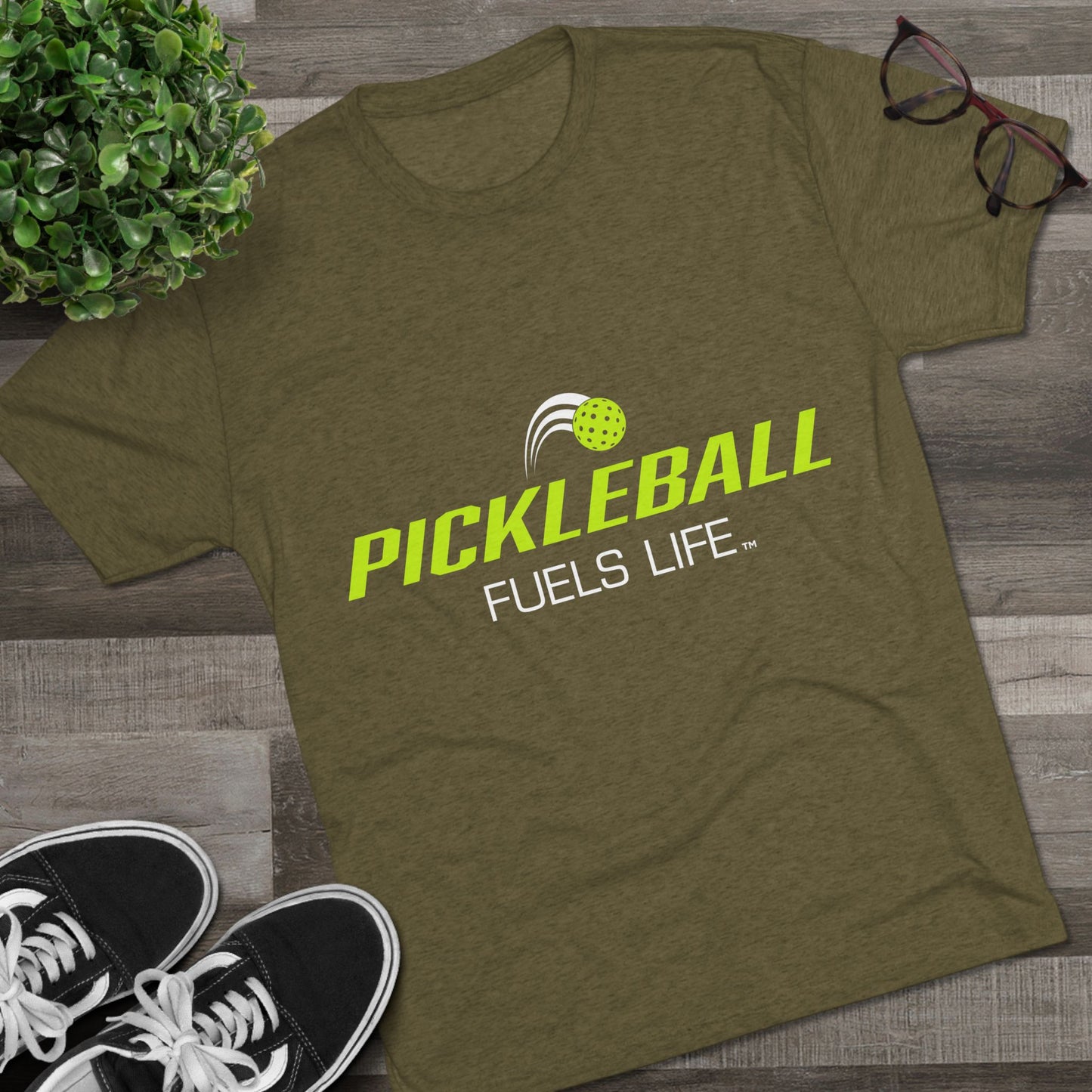 Pickleball Fuels Life Unisex Tri-Blend Crew Tee