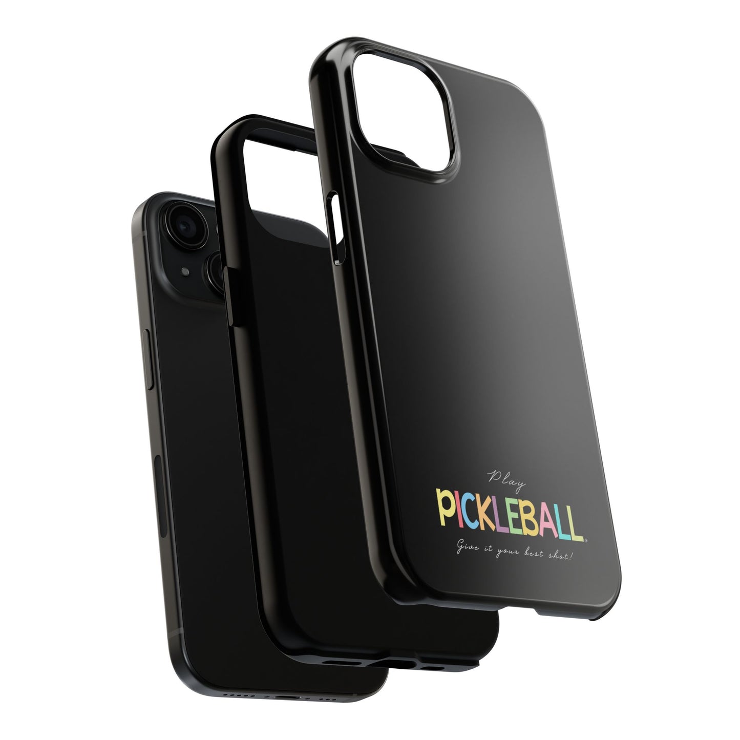 Colorful Pickleball Tough Phone Cases