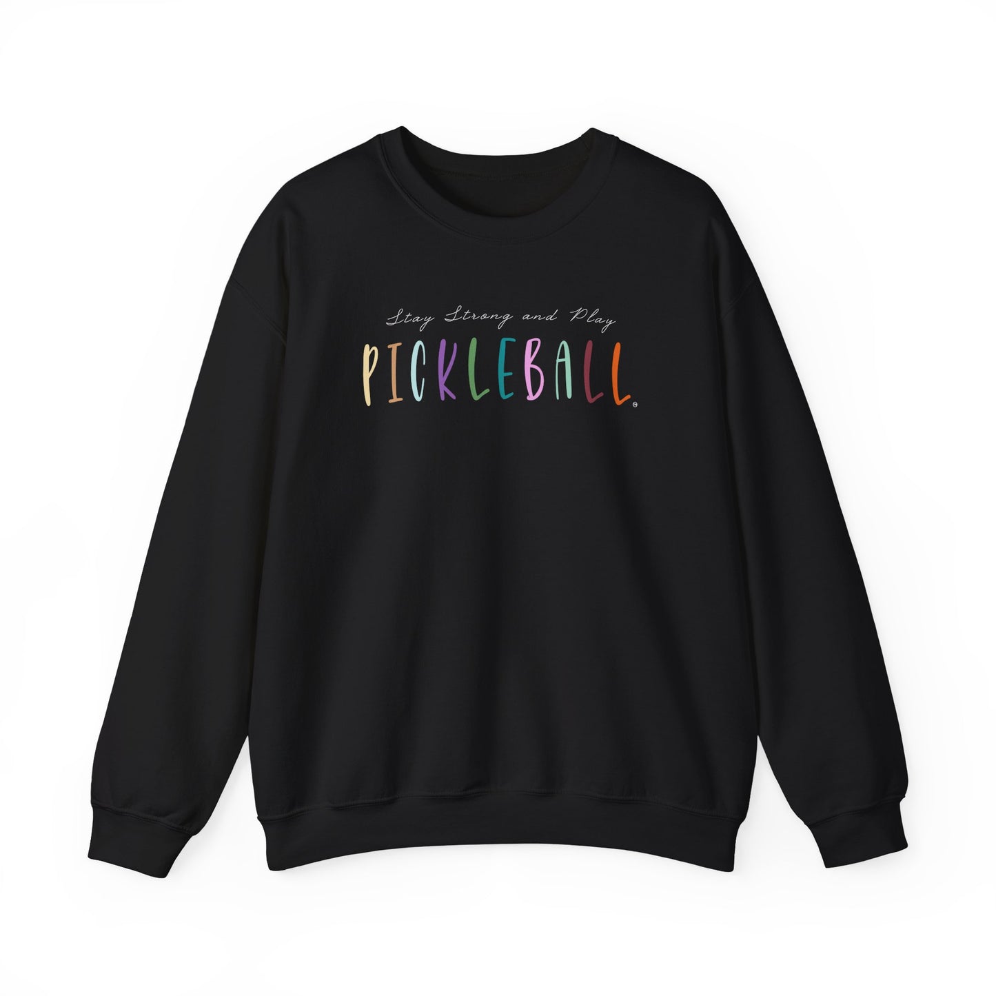 Stay Strong & Play Pickleball Unisex Heavy Blend™ Crewneck Sweatshirt