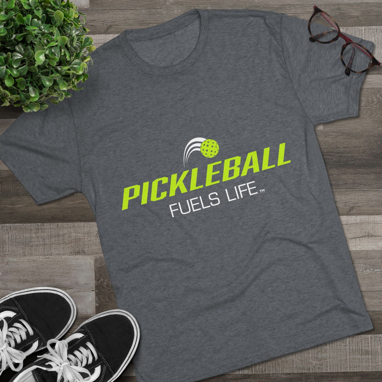 Pickleball Fuels Life Unisex Tri-Blend Crew Tee