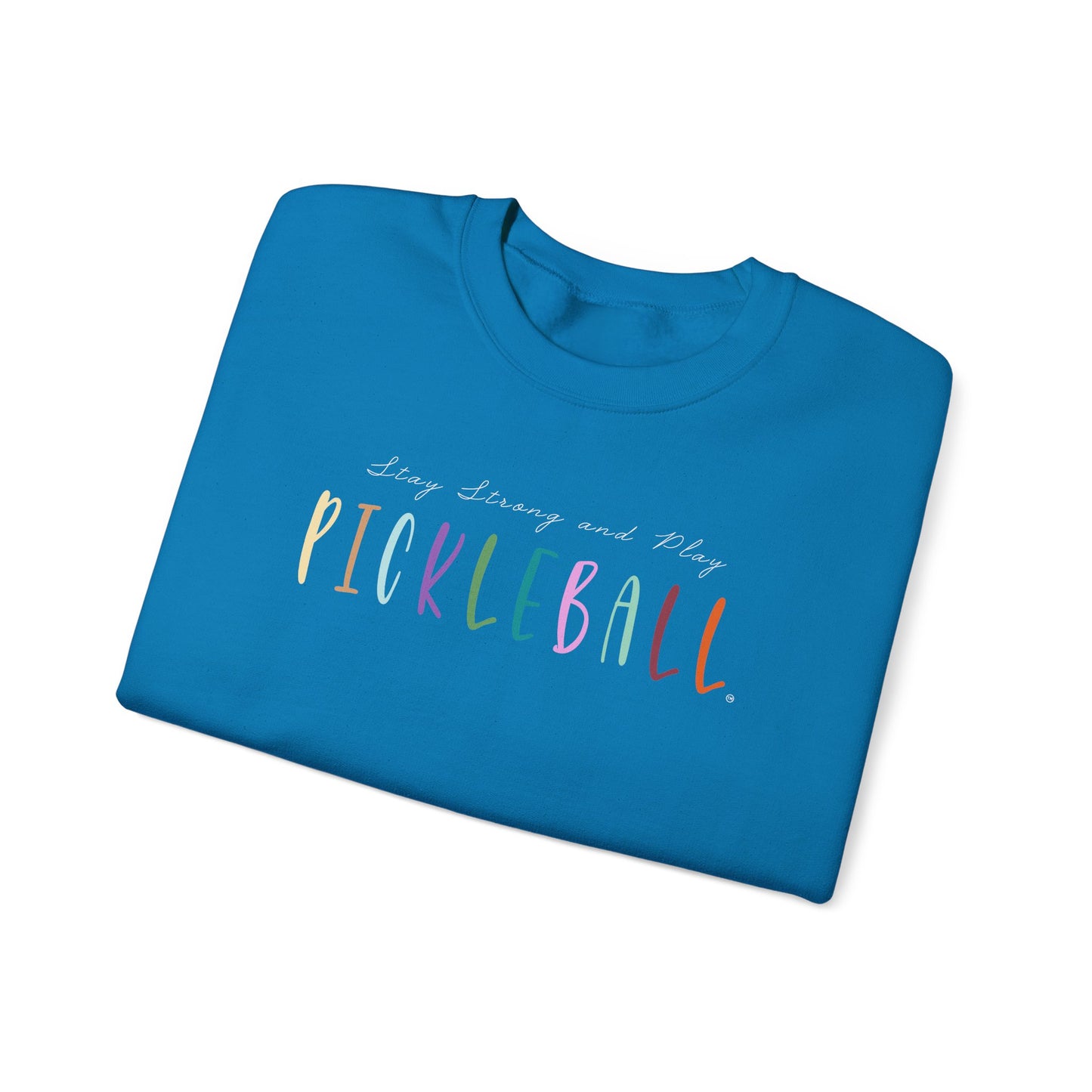 Stay Strong & Play Pickleball Unisex Heavy Blend™ Crewneck Sweatshirt