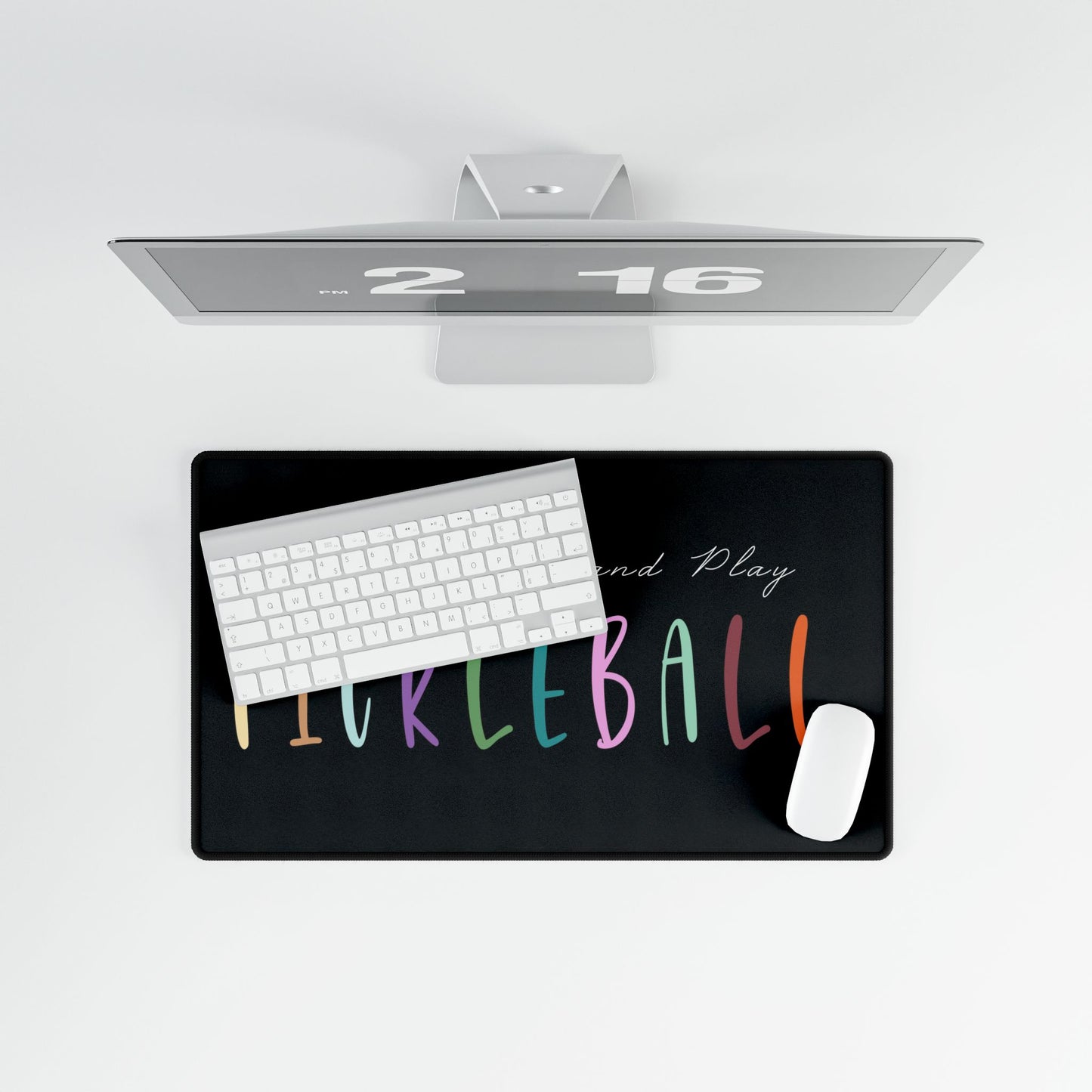 Stay Strong & Play Pickleball Desk Mats