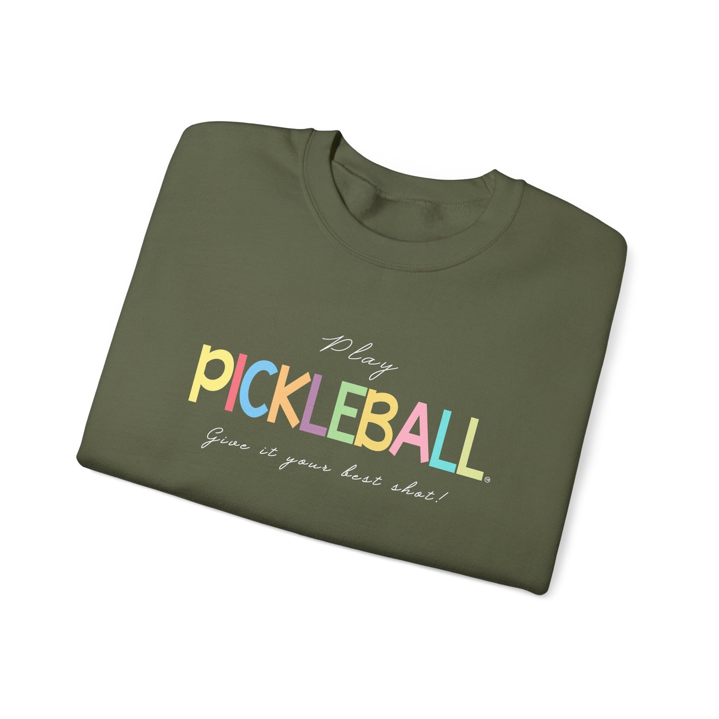 Colorful Pickleball Unisex Heavy Blend™ Crewneck Sweatshirt