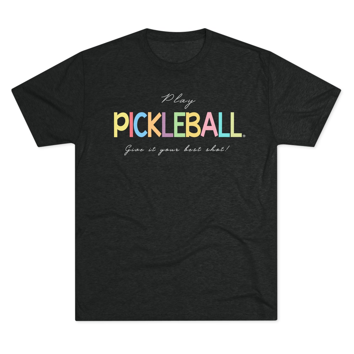 Colorful Pickleball Unisex Tri-Blend Crew Tee