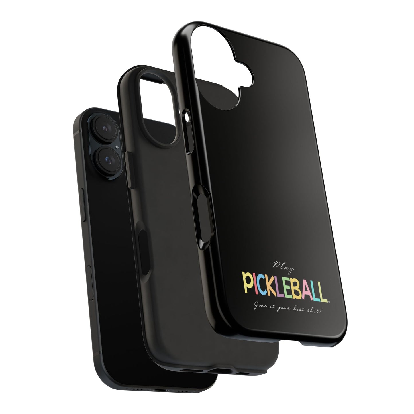 Colorful Pickleball Tough Phone Cases