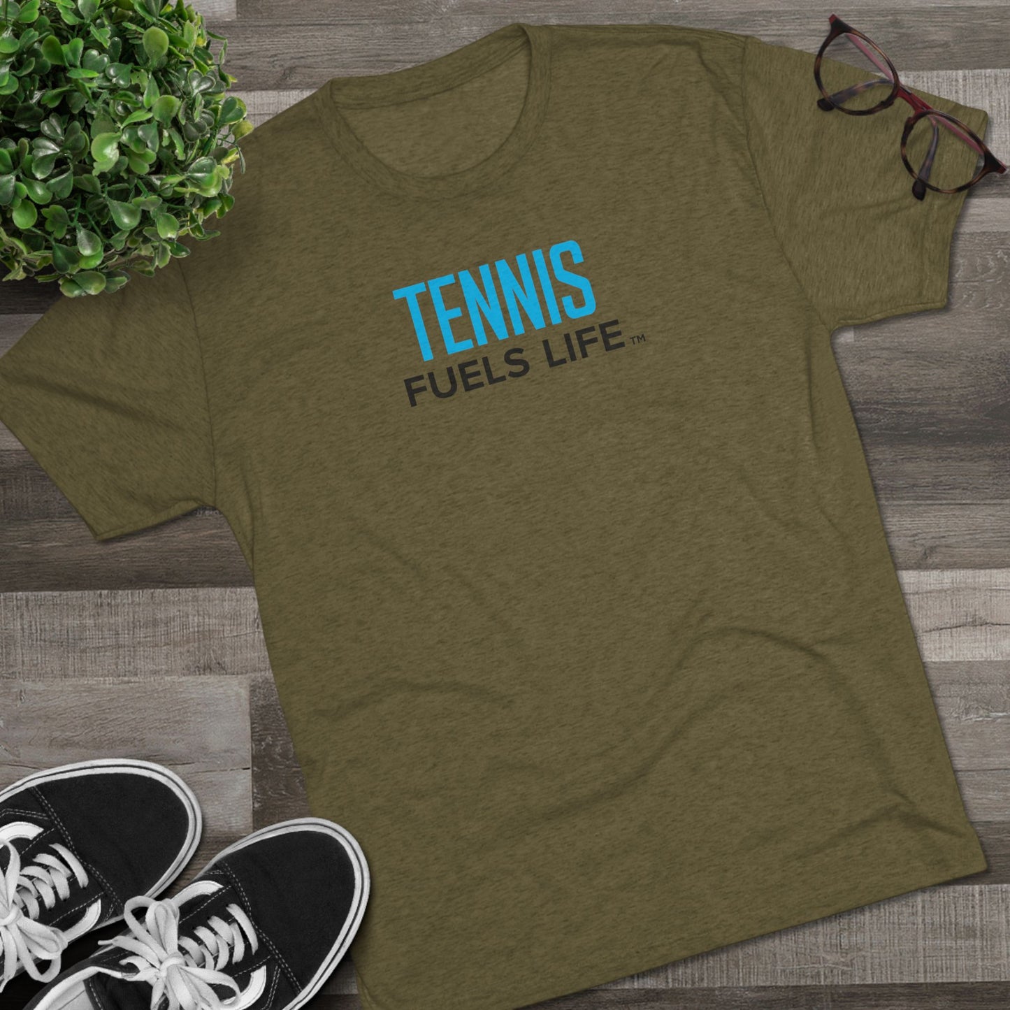 Tennis Fuels Life Unisex Tri-Blend Crew Tee