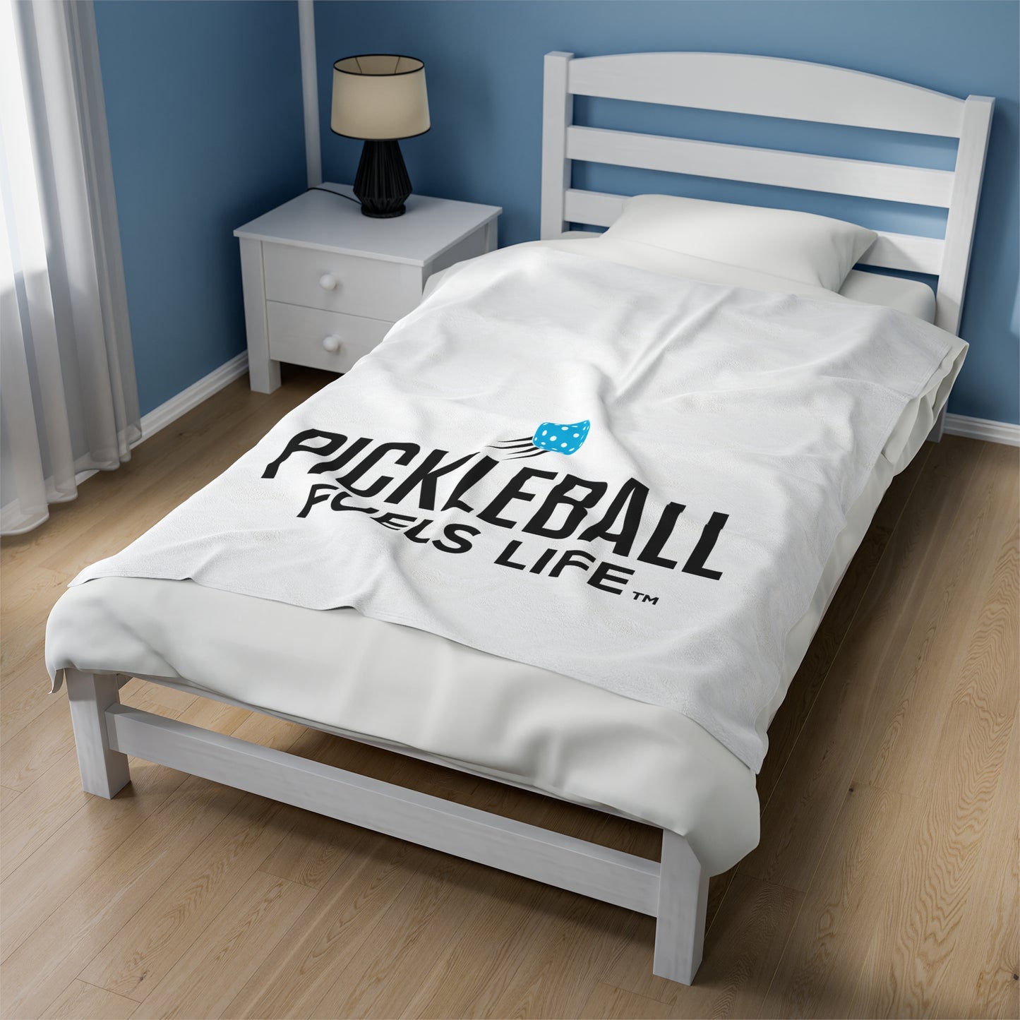 Sleek Pickleball Velveteen Plush Blanket