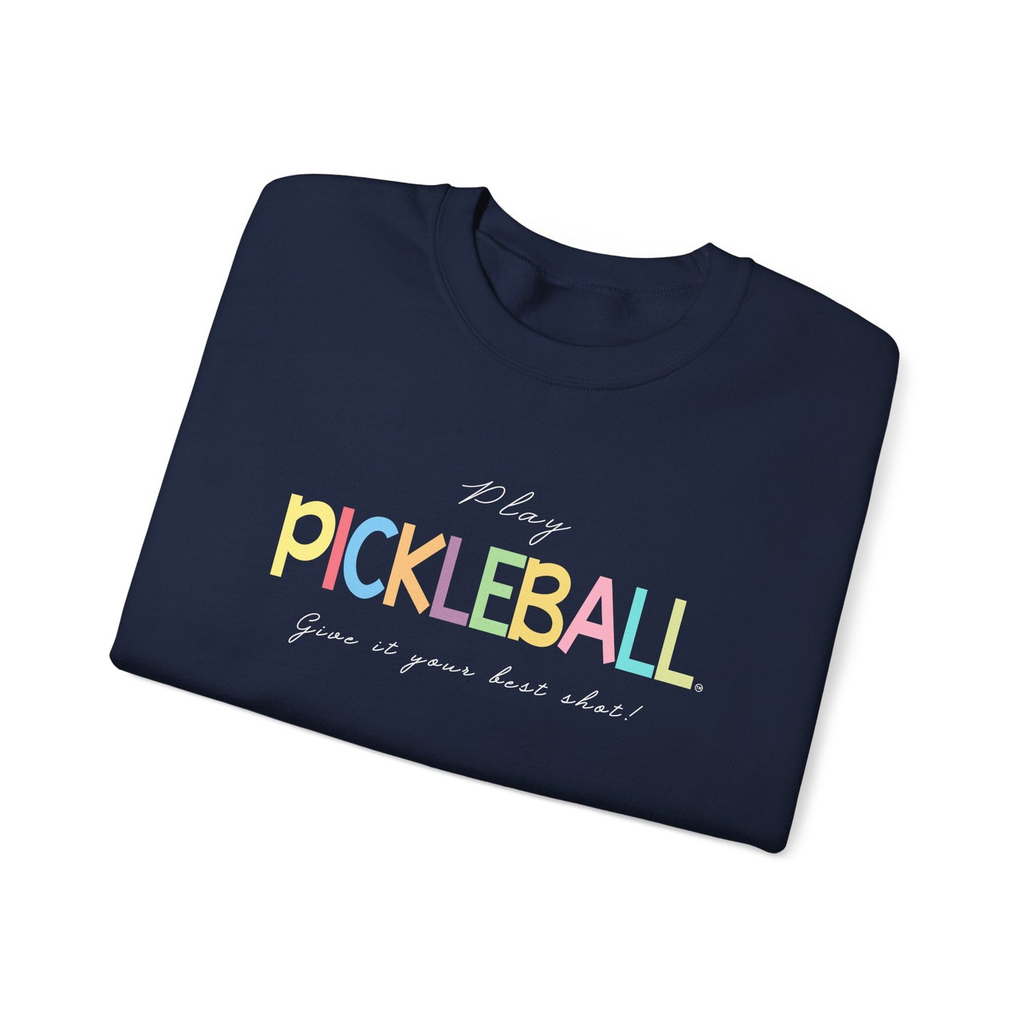 Colorful Pickleball Unisex Heavy Blend™ Crewneck Sweatshirt