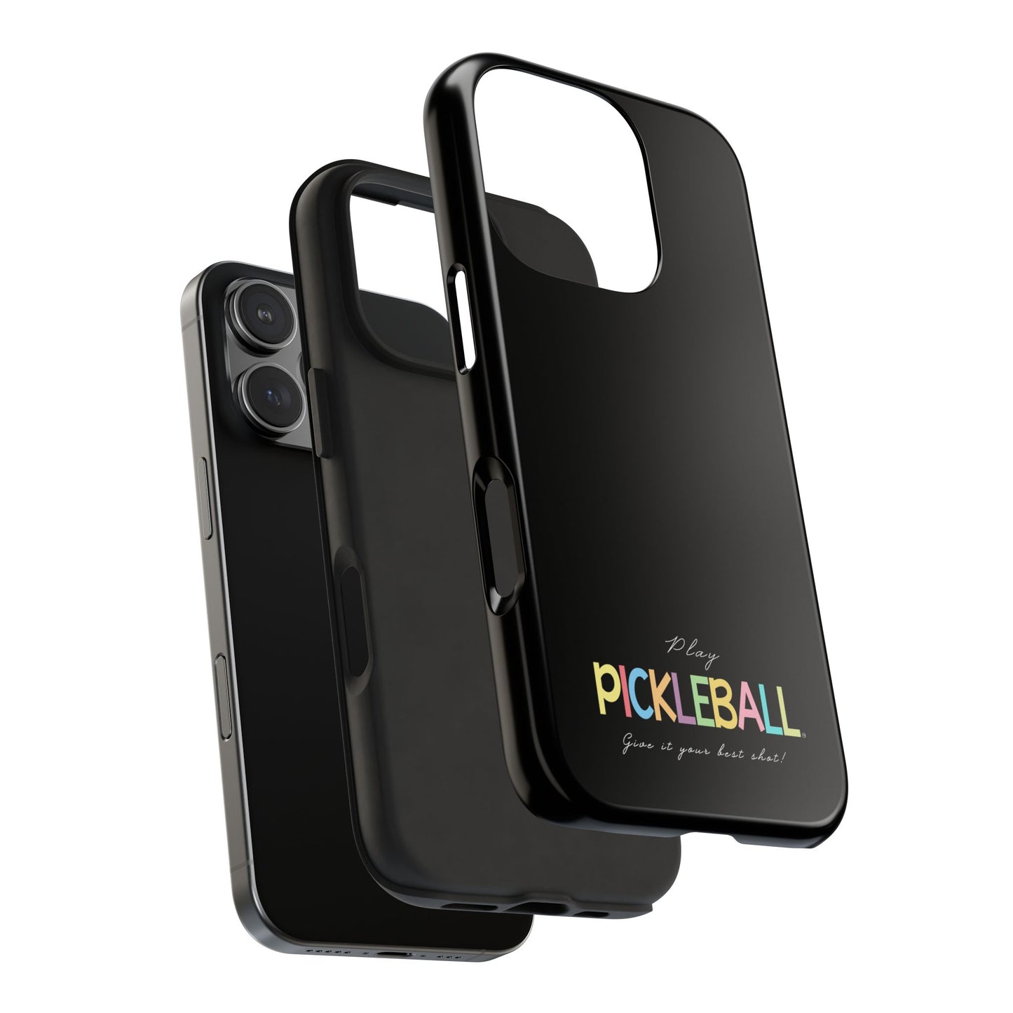 Colorful Pickleball Tough Phone Cases