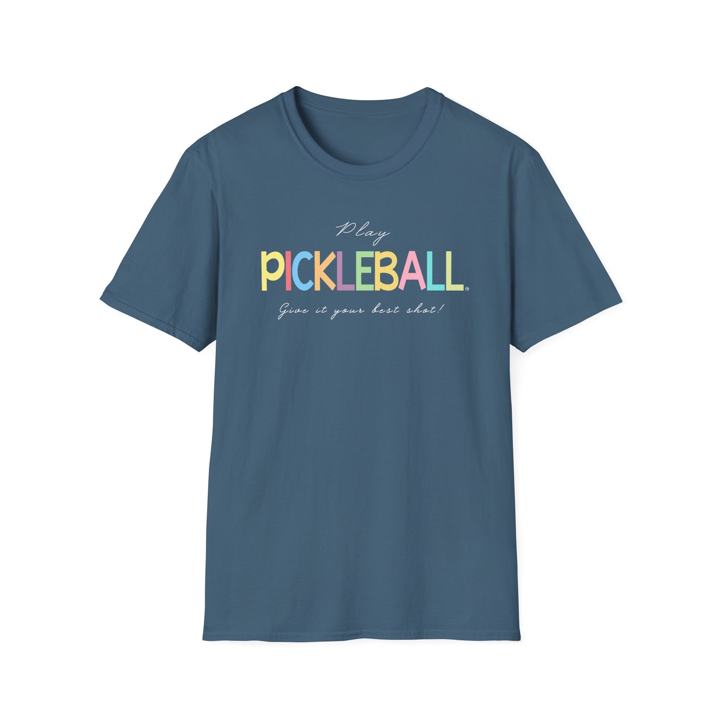 Colorful Pickleball Unisex Softstyle T-Shirt