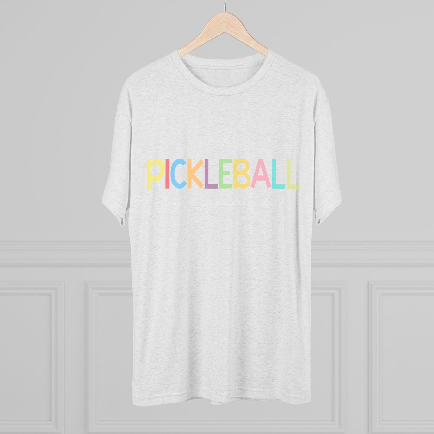 Colorful Pickleball Unisex Tri-Blend Crew Tee