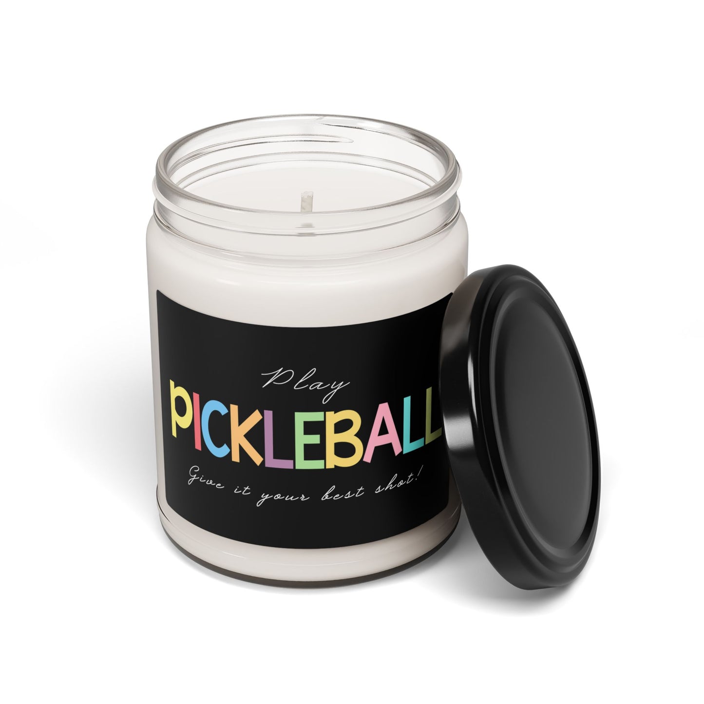 Colorful Pickleball Scented Soy Candle, 9oz