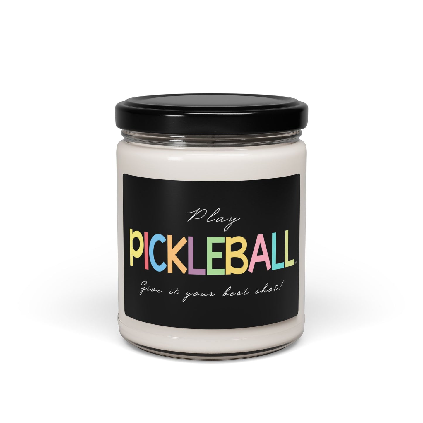 Colorful Pickleball Scented Soy Candle, 9oz