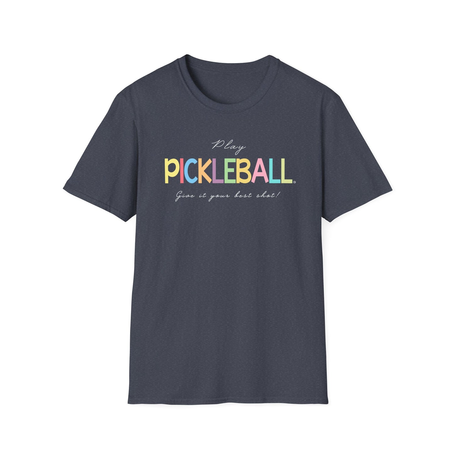 Colorful Pickleball Unisex Softstyle T-Shirt