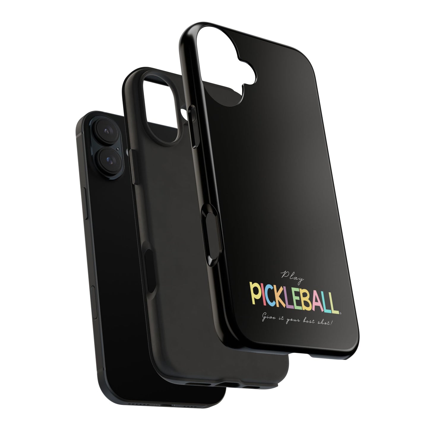 Colorful Pickleball Tough Phone Cases