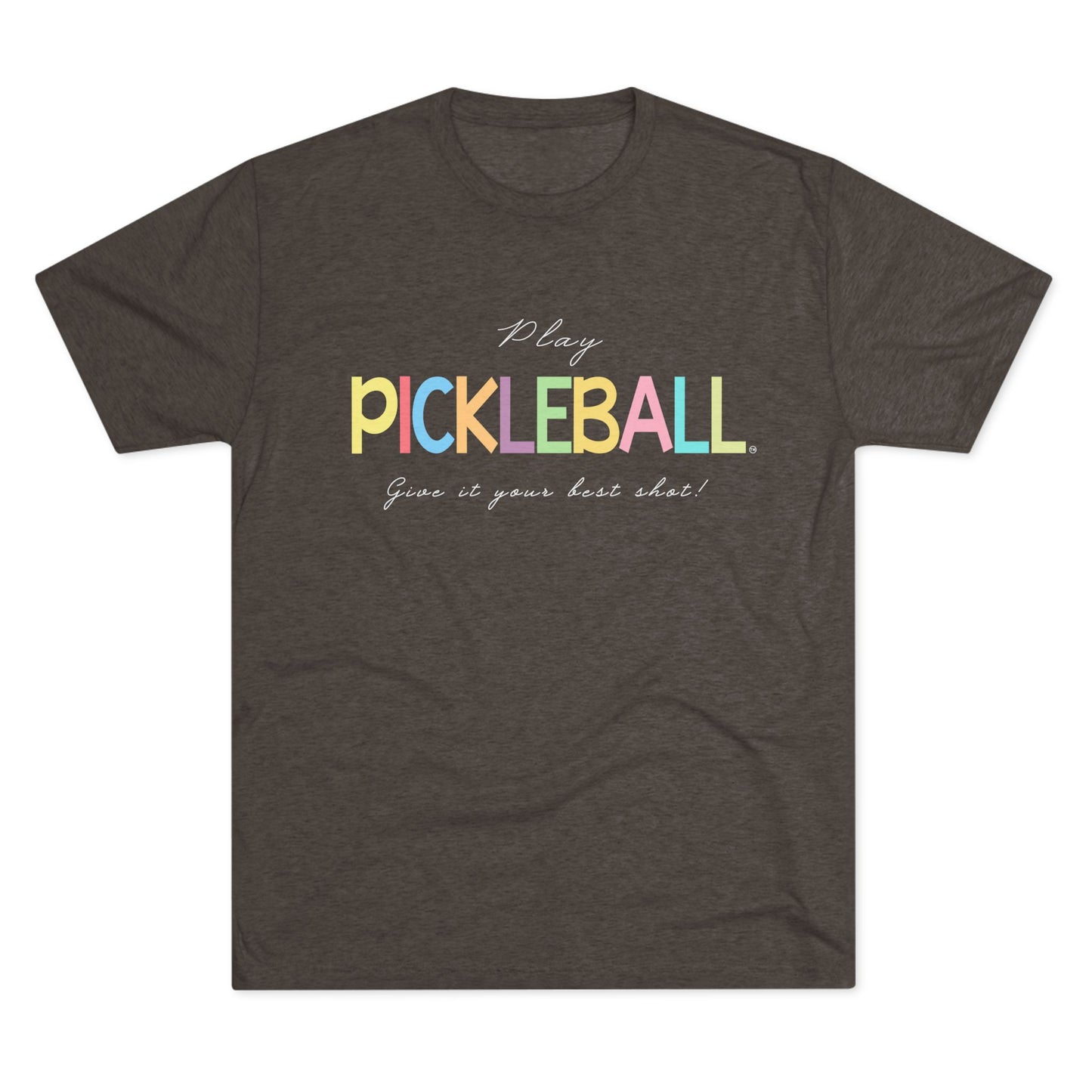 Colorful Pickleball Unisex Tri-Blend Crew Tee