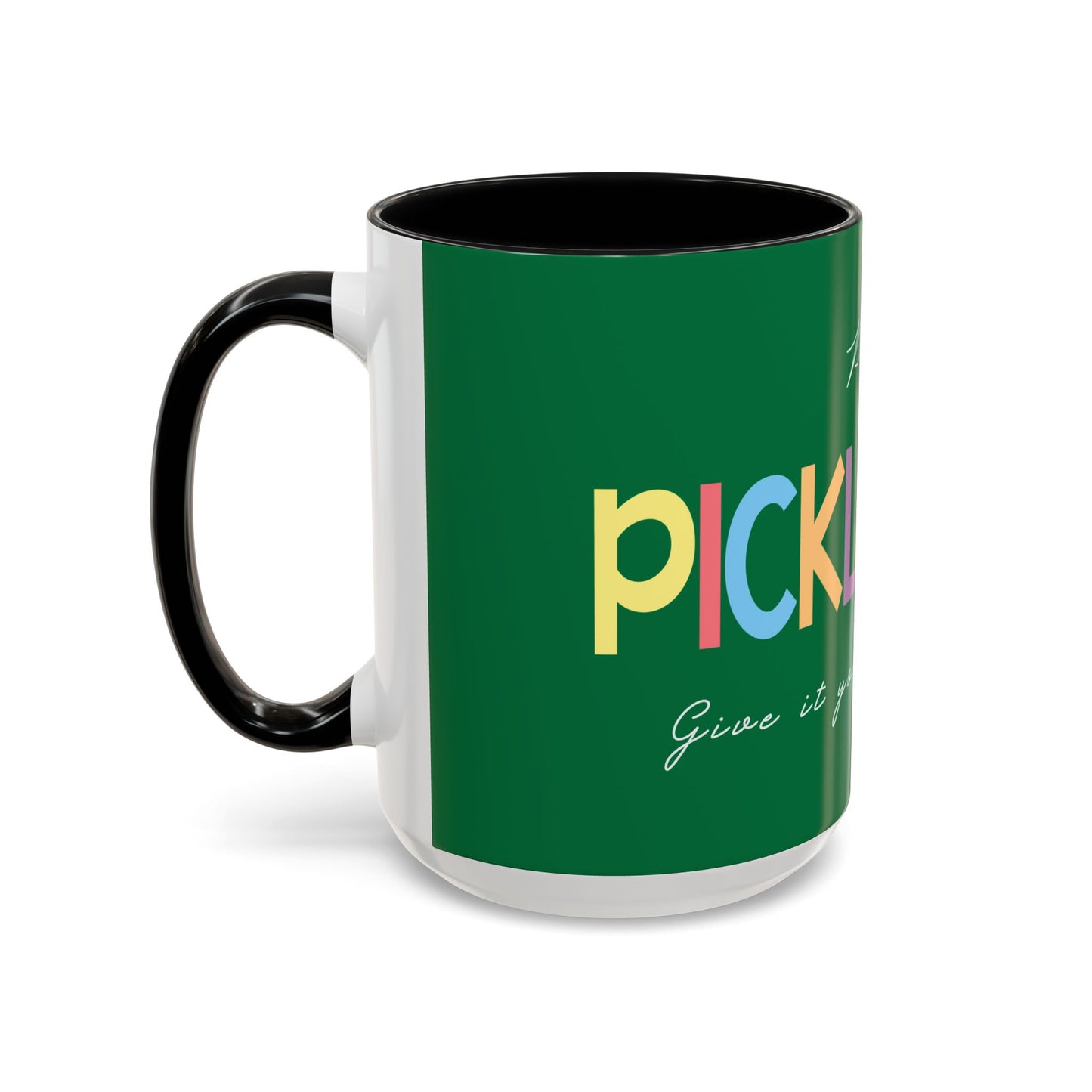 Colorful Pickleball Accent Coffee Mug (11oz)